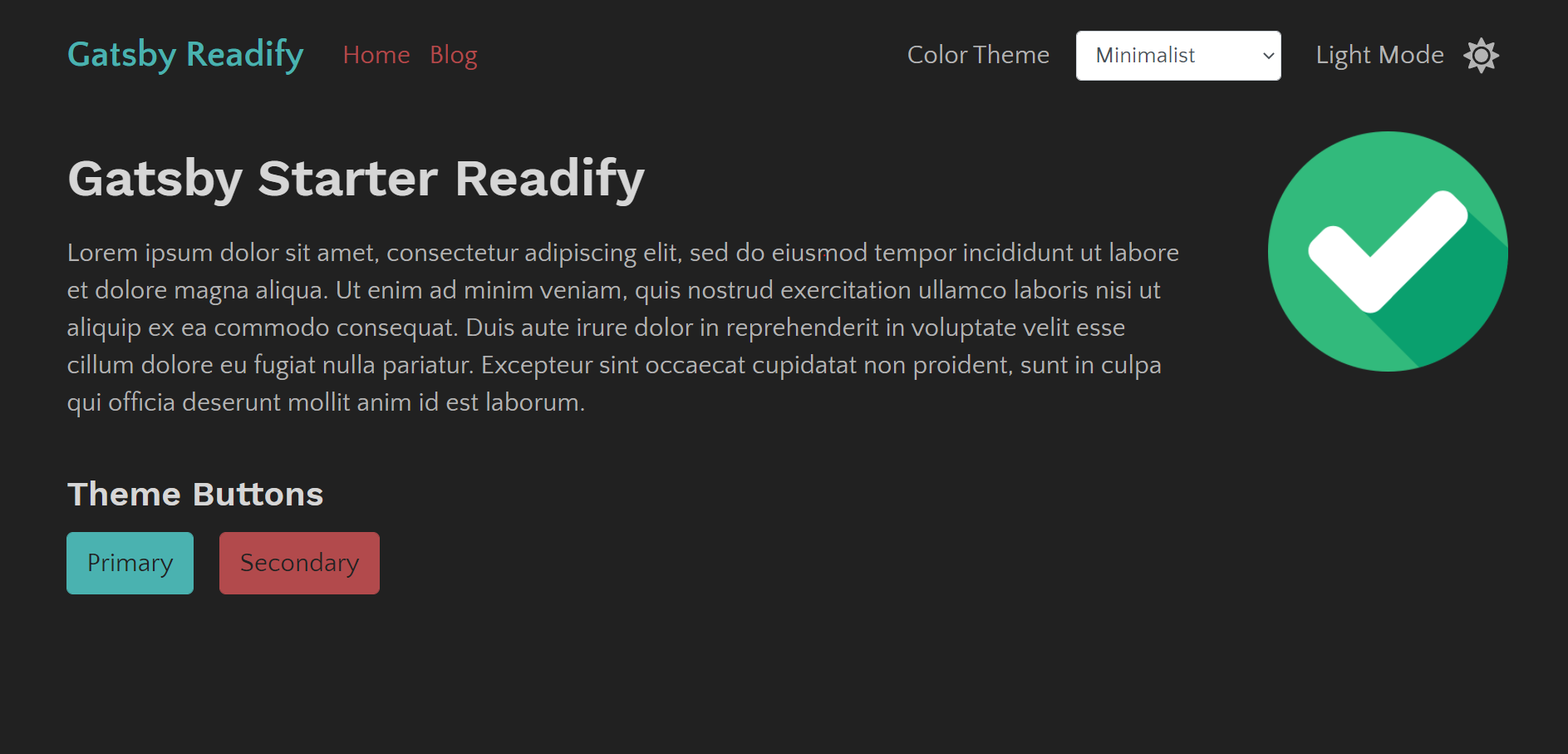 Gatsby Starter Readify